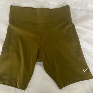 Olive Green Nike biker shorts